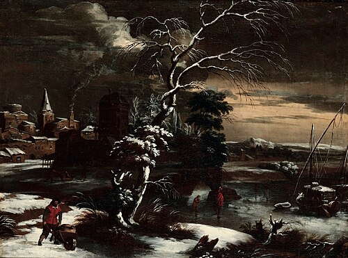 Flemish winter landscape, 1650, Frans de Momper