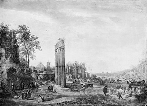 View of Campo Vaccino in Rome, , Frans de Momper