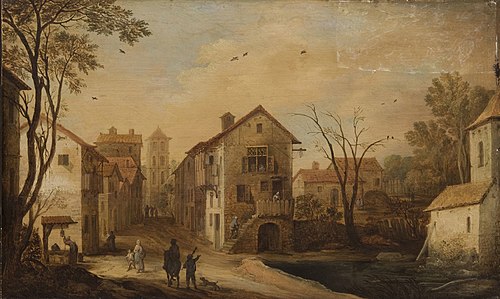 Street in an Italian Village, 1650, Frans de Momper