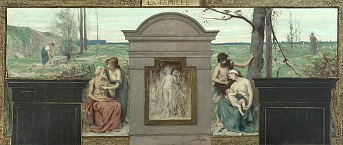 Esquisse pour la mairie du 15ème : La Famille, 1883, François-Alfred Delobbe