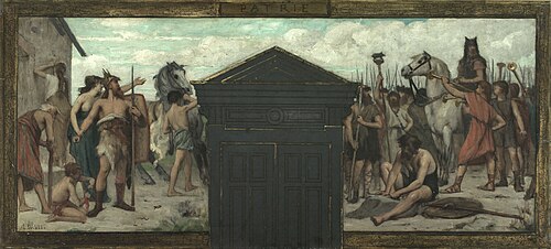 Esquisse pour la mairie du 15ème : La Patrie, 1883, François-Alfred Delobbe