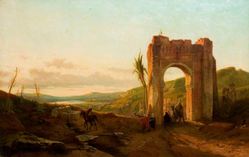 Oriental Landscape with a Caravan, 1843, François-Antoine Bossuet