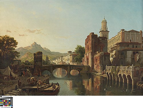 Stadsgezicht in Spanje, 1875, François-Antoine Bossuet