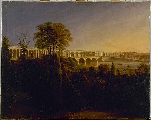Le Pont du Point-du-Jour, à Auteuil, 1795, François-Edmée Ricois