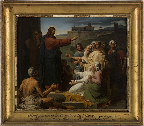 Esquisse pour l'ancienne église Saint-Vincent-de-Paul : Jésus guérissant les aveugles et les boiteux, 1817, François-Louis Dejuinne