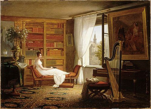La Chambre de madame Récamier à l'Abbaye-aux-Bois, 1826, François-Louis Dejuinne