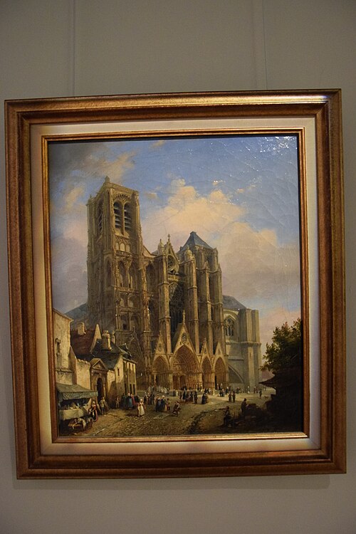 Vue de la cathédrale de Bourges, 1850, François Etienne Villeret