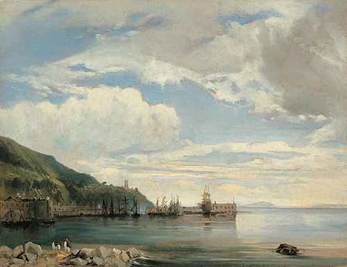 On the Bay of Naples, 1830, François Antoine Léon Fleury