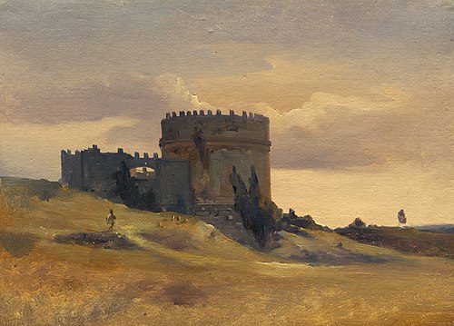 Le Tombeau de Caecilia Metella, 1830, François Antoine Léon Fleury