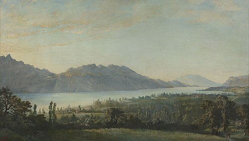 Le Lac de Bourget, Aix-les-Bains, 1887, François Cachoud