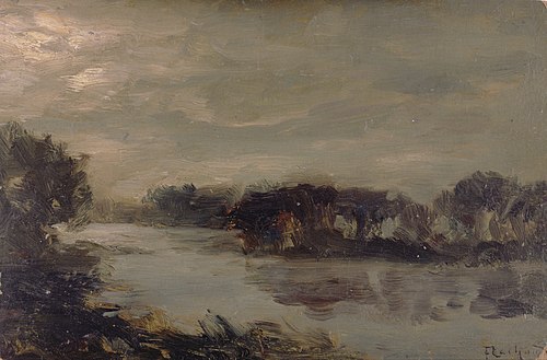 La Seine à Montéreau: nuit nuageuse, 1907, François Cachoud