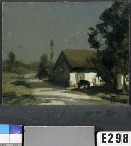 Weg van Navalaise in maanlicht, 1907, François Cachoud
