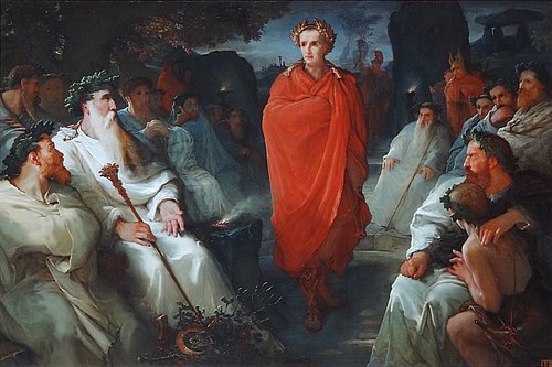 César vient traiter avec les druides, 1867, François Debon