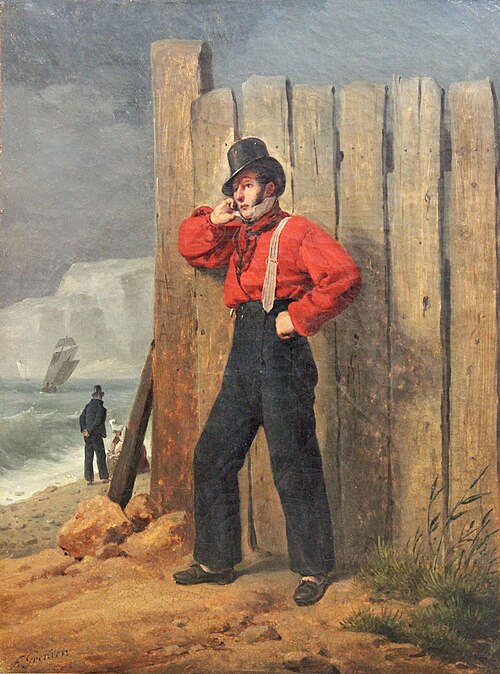Un matelot appuyé contre une palissade, 1824, François Grenier de Saint-Mart