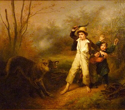Petits Paysans surpris par un loup, 1833, François Grenier de Saint-Mart