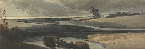 A French Canal Scene, 1810, François Louis Thomas Francia