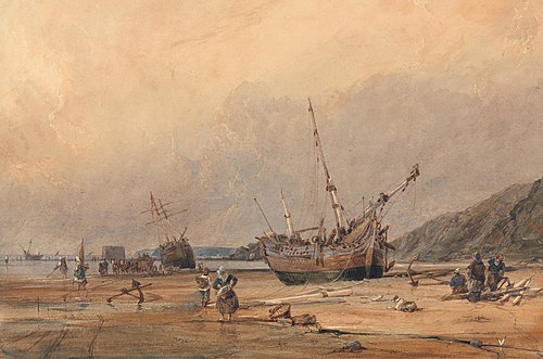 Calais Sands, 1831, François Louis Thomas Francia