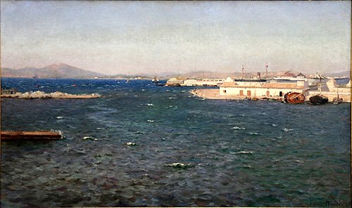 La Rade de Toulon, effet de mistral, 1891, François Nardi