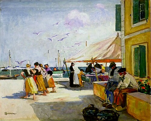 Le Quai de Kerity, 1937, Lucien Simon