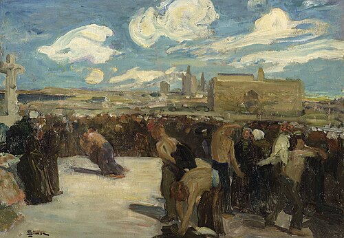 Lutteurs en Bretagne, 1898, Lucien Simon