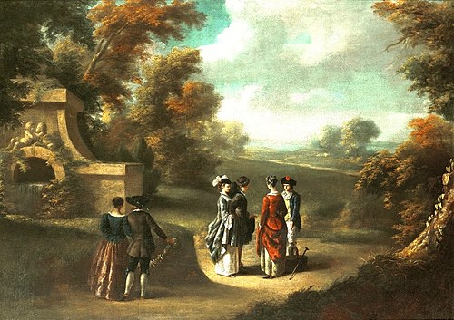 Park scene., 1780, François Watteau