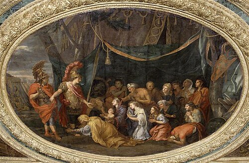 Antichambre de la reine-La famille de Darius au pied d'Alexandre, 1695, Henri Testelin