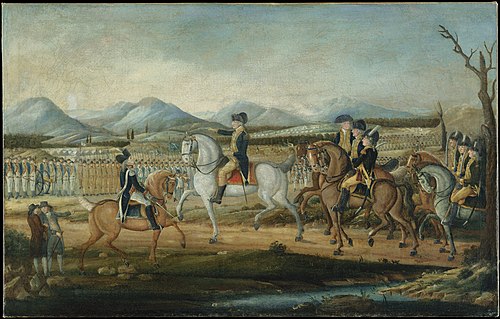Washington Reviewing the Western Army at Fort Cumberland, Maryland, 1795, Frederick Kemmelmeyer