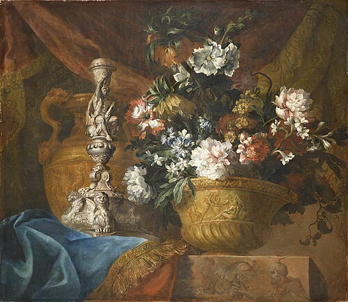Vase d'or avec des fleurs, 1650, Jean-Baptiste Monnoyer
