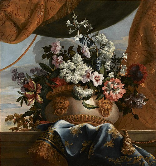 Vase de porcelaine avec des fleurs, 1695, Jean-Baptiste Monnoyer