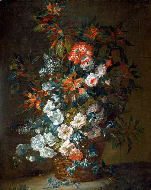 Flowers in a Basket, 1695, Jean-Baptiste Monnoyer
