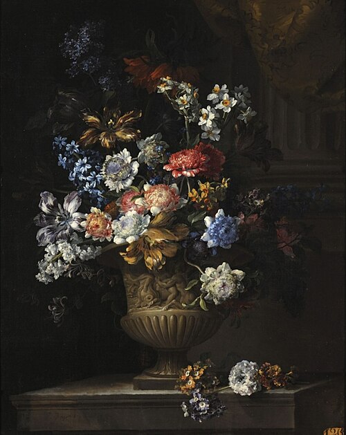 Fleurs dans un vase, 1650, Jean-Baptiste Monnoyer
