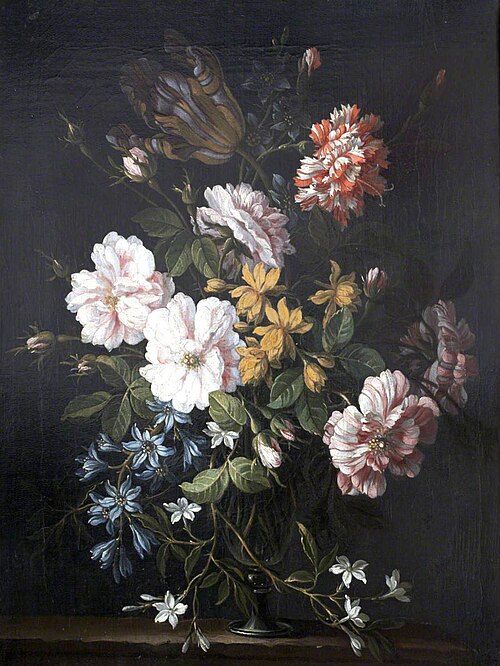 A Green Glass Vase of Flowers, 1649, Jean-Baptiste Monnoyer