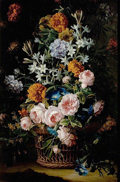 Flowers in a Basket, , Jean-Baptiste Monnoyer
