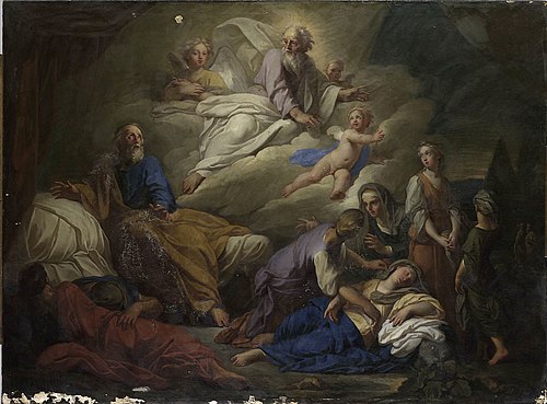 Vision de Jacob en Égypte en allant retrouver son fils Joseph, 1699, Pierre-Jacques Cazes