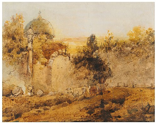 A ruined temple, Bengal, , George Chinnery