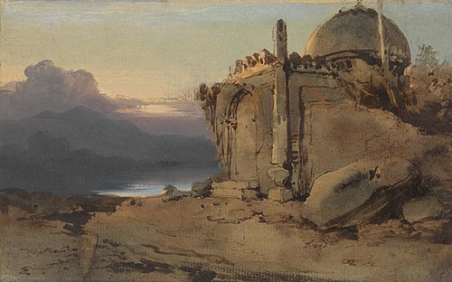 Ruins of a Temple, Sunset, , George Chinnery