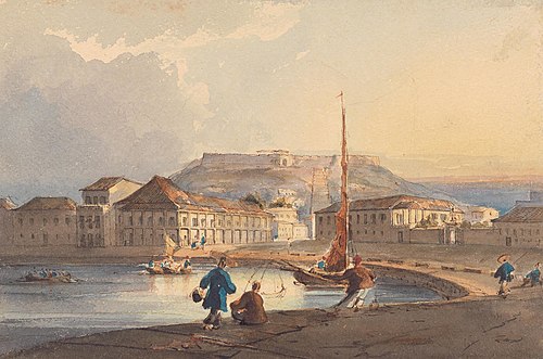 East End of the Preya Grande, Macao, , George Chinnery
