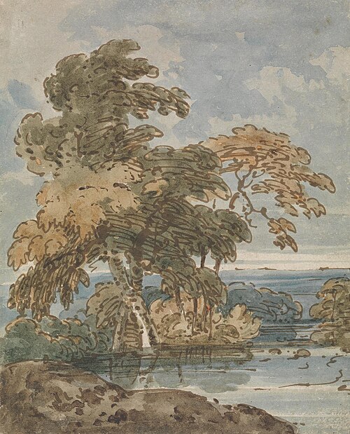 Trees by a River, , George Chinnery