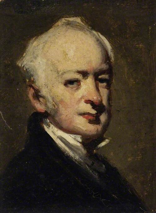 Head and shoulders of an elderly man, , George Chinnery