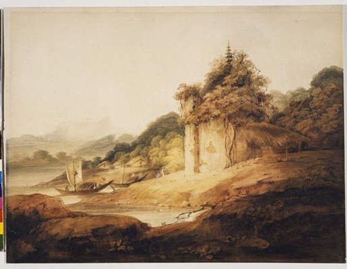 Indian Scene With Rivers and Mountains, 1813, George Chinnery