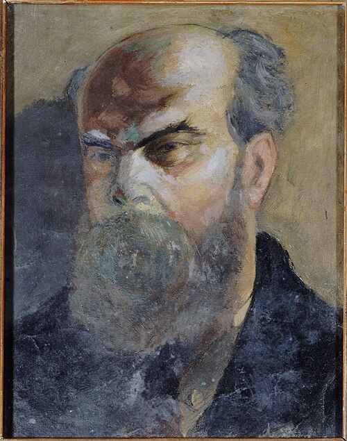 Portrait de Paul Verlaine (1844-1896), poète, 1885, Frédéric-Auguste Cazals