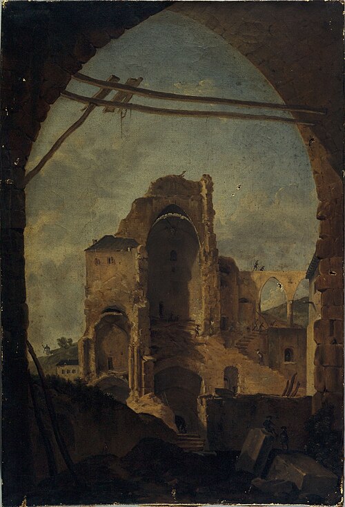 Ruines de l'ancienne abbaye de Montmartre, dite abbaye d'en bas, 1840, Félicie Tiger