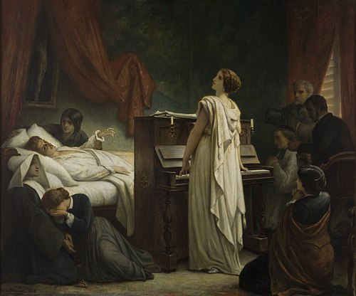 La mort de Chopin., 1885, Félix-Joseph Barrias