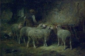 Feeding the animals, 1851, Félix Brissot de Warville