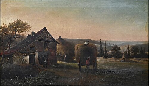 Bringing in the hay, 1850, Félix De Baerdemaecker
