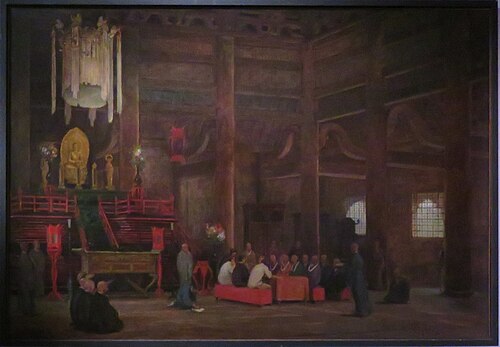 Conférence au Kennin-ji, 1877, Félix Régamey