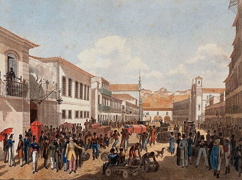 Rua Direita, Rio de Janeiro, 1823, Félix-Émile Taunay
