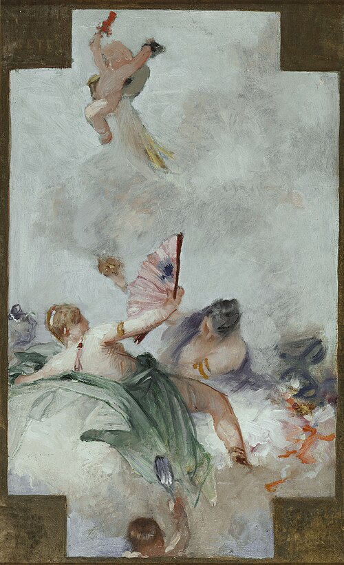 Esquisse pour la salle des Fêtes de l'Hôtel de Ville de Paris : Les Parfums, 1889, Gabriel Ferrier