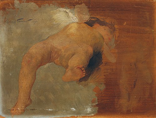 Liegender Putto, 1891, Gabriel Ferrier