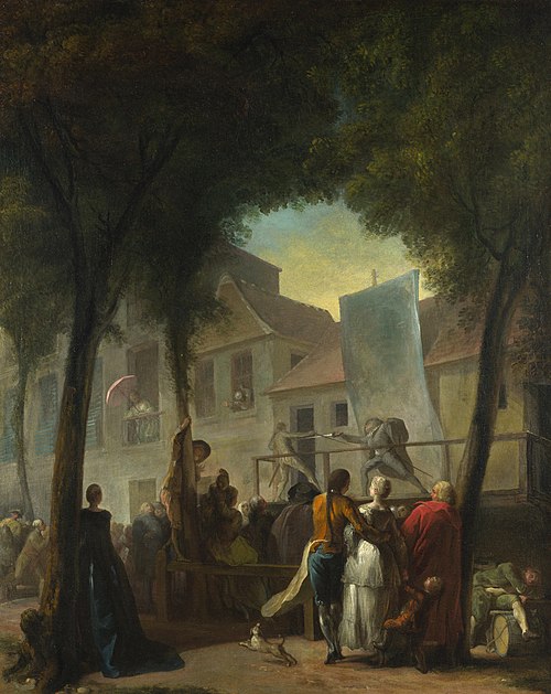Un spectacle de rue à Paris, 1760, Gabriel de Saint-Aubin